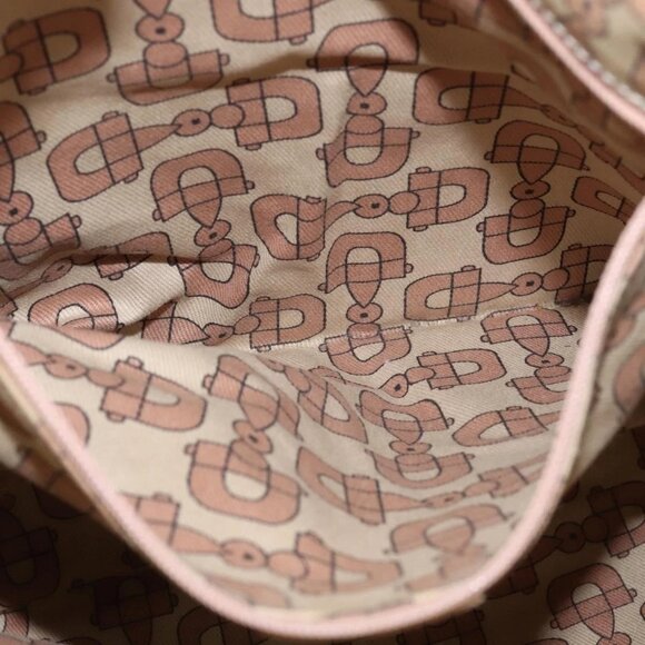 GUCCI GG Canvas Guccissima Abbey Bag Leather Beige Gold 131326 Auth 147484 - Picture 12 of 16